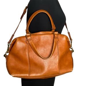 Madewell Leather Weekend Crossbody Satchel Bag